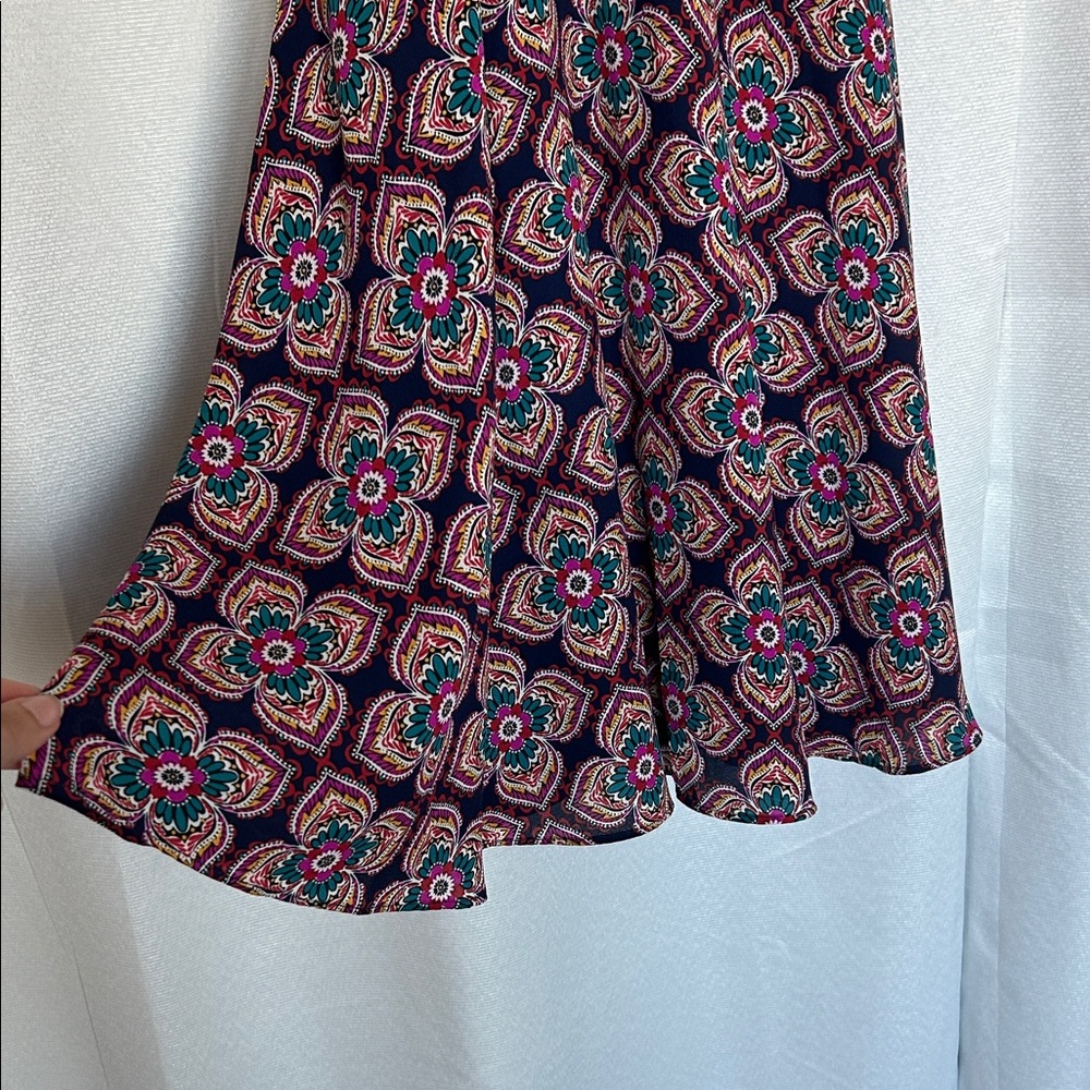 Multicolor Patterned Sleeveless Halter Dress Expr… - image 3